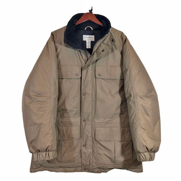 L.L.Bean Khaki Utility Parka Men's Size L - Picture 1 of 5